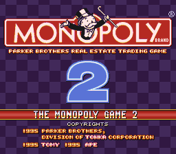 The Monopoly Game 2 Title Screen